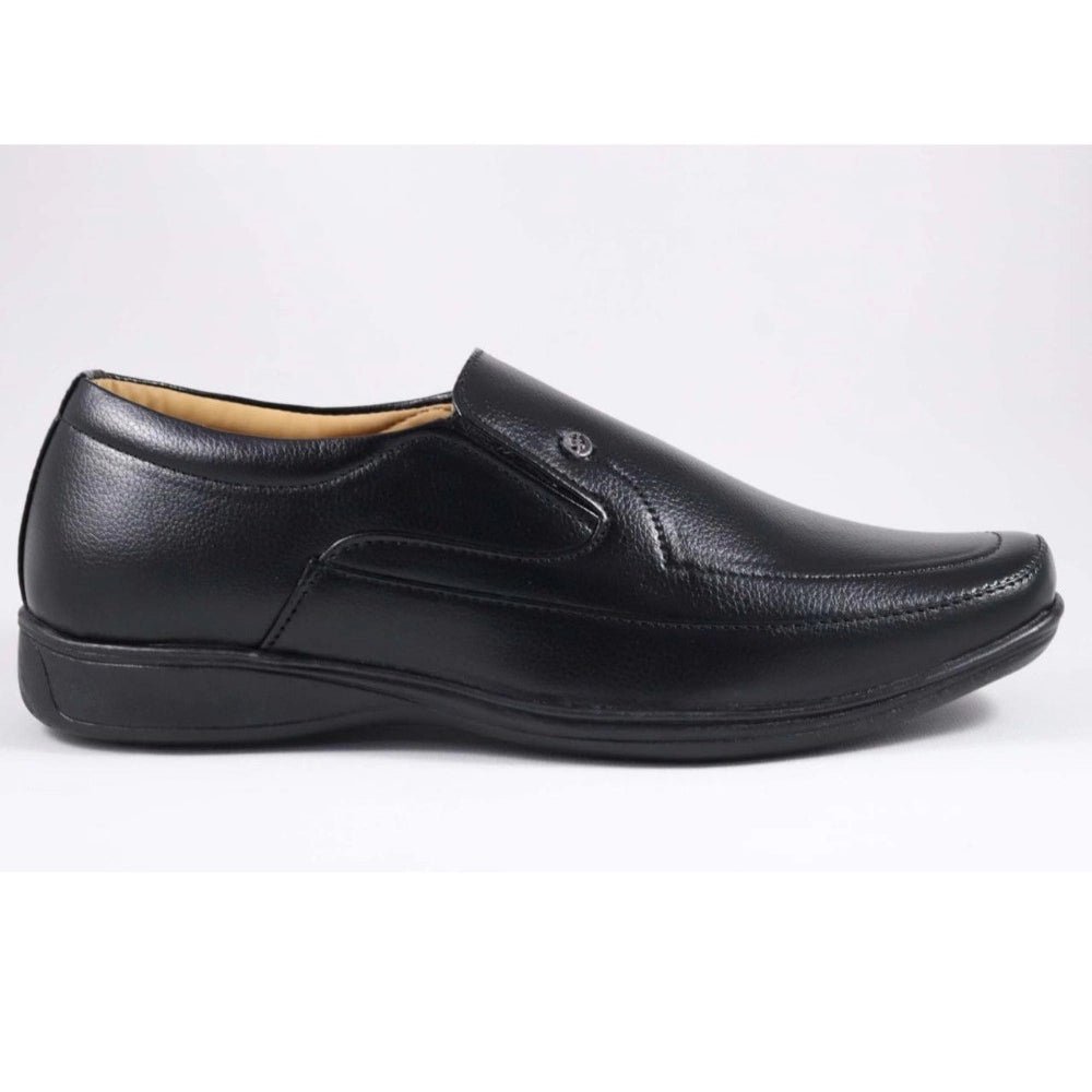 Men's Faux Leather Formal Shoes (Black) - Image 5