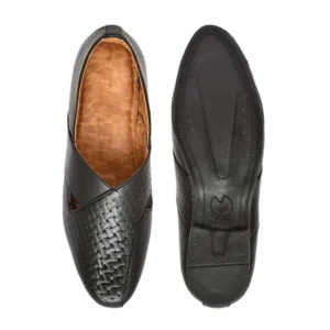 Faux Leather Formal Shoes (Black)