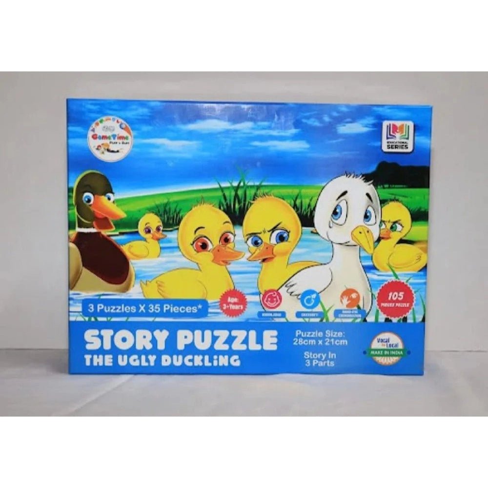 35_Pcs Set Ugly Ducklingg Story Puzzle | Cardboard | Educational Toys | 5+ Years - Image 3