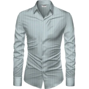 Casual Floral Printed Cotton Blend Unstitched Shirt Fabric 1.6 Mtrs (Grey)