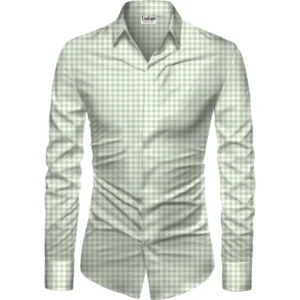 Casual Floral Printed Cotton Blend Unstitched Shirt Fabric 1.6 Mtrs (Green)