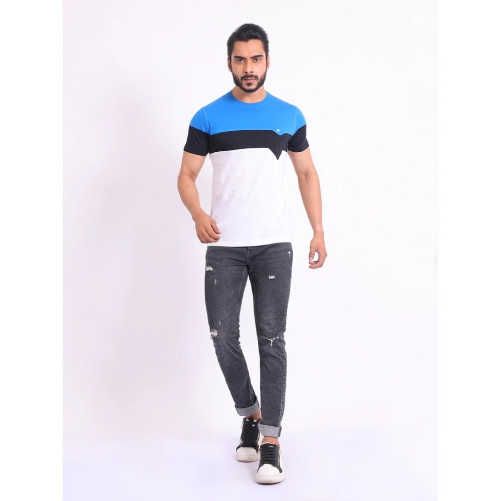 Men's Casual Cotton Printed Round Neck Half Sleeve T-Shirt (Multicolor) - Image 2