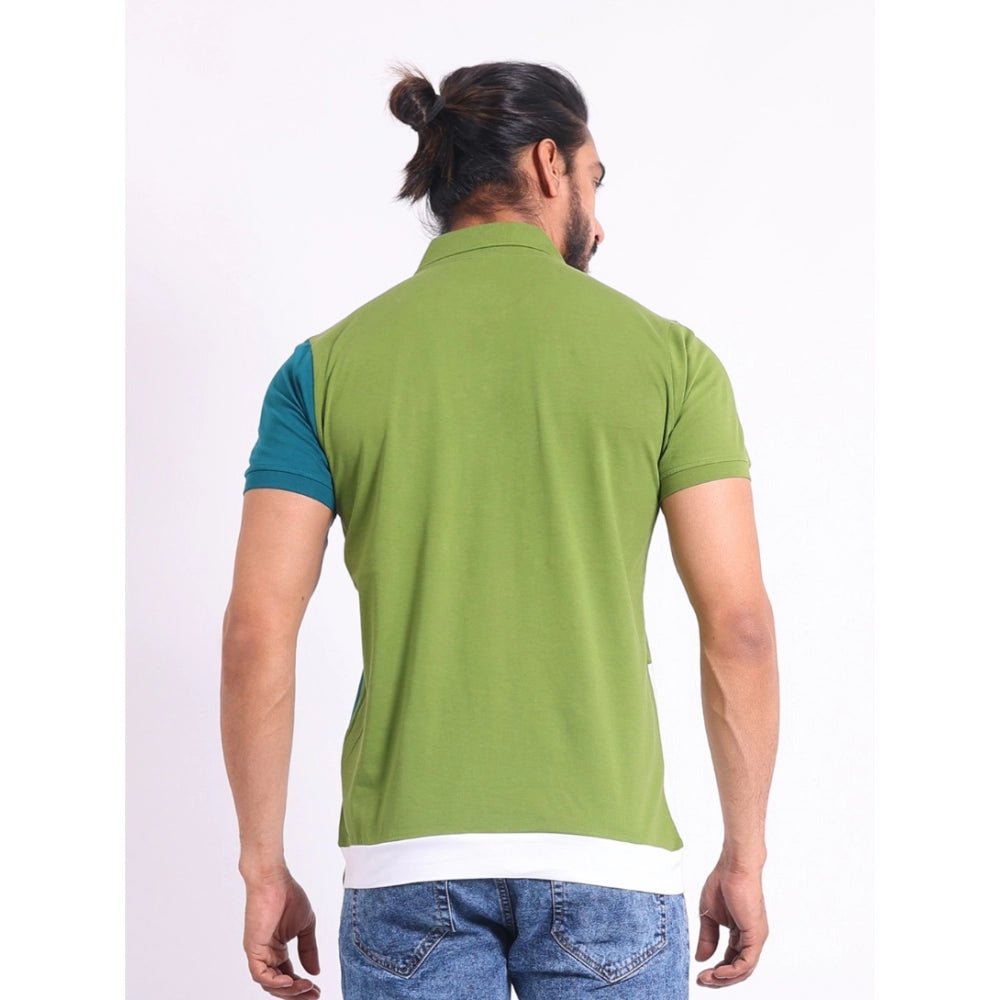 Men's Casual Cotton Printed Polo Neck Half Sleeve T-Shirt (Multicolor) - Image 7