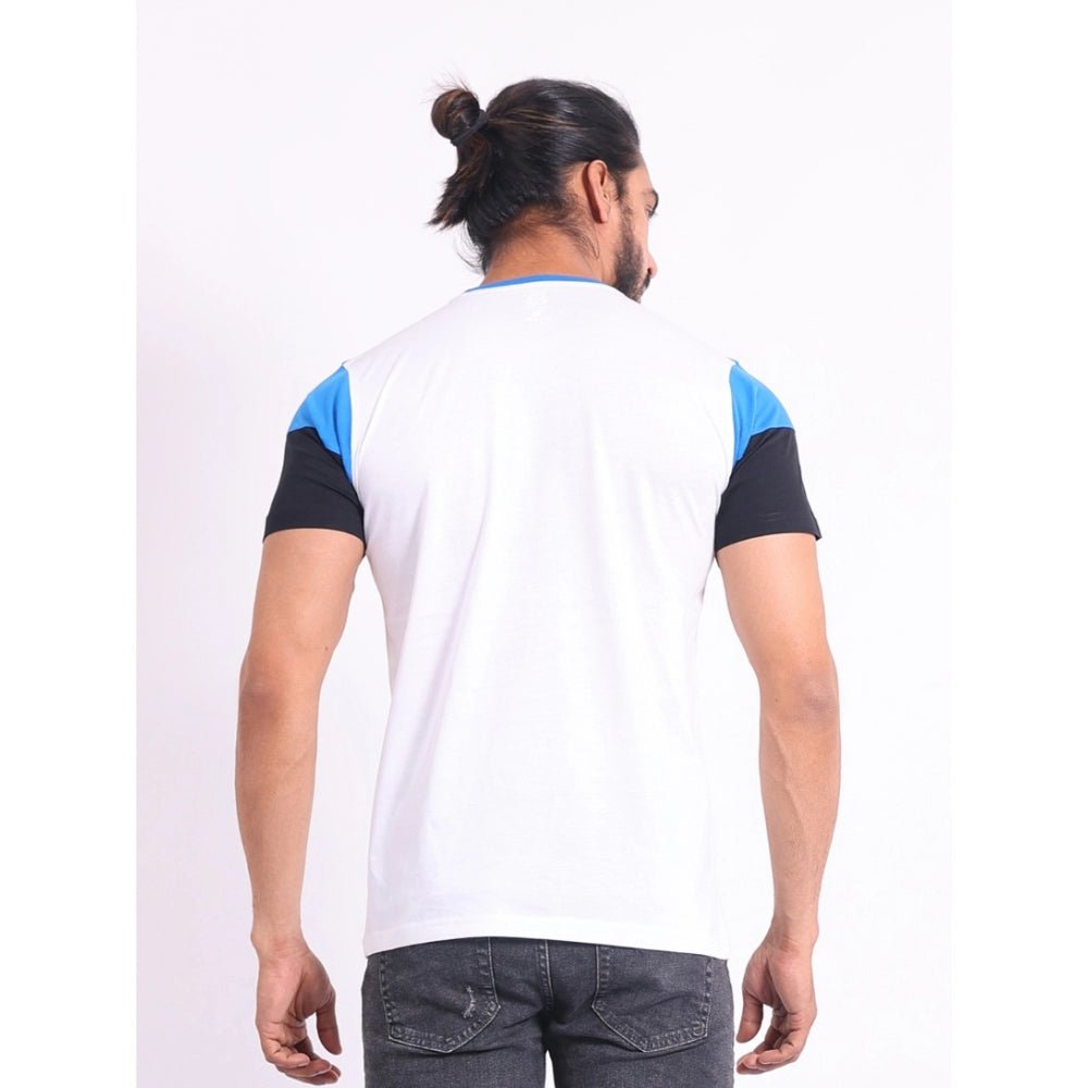 Men's Casual Cotton Printed Round Neck Half Sleeve T-Shirt (Multicolor) - Image 7