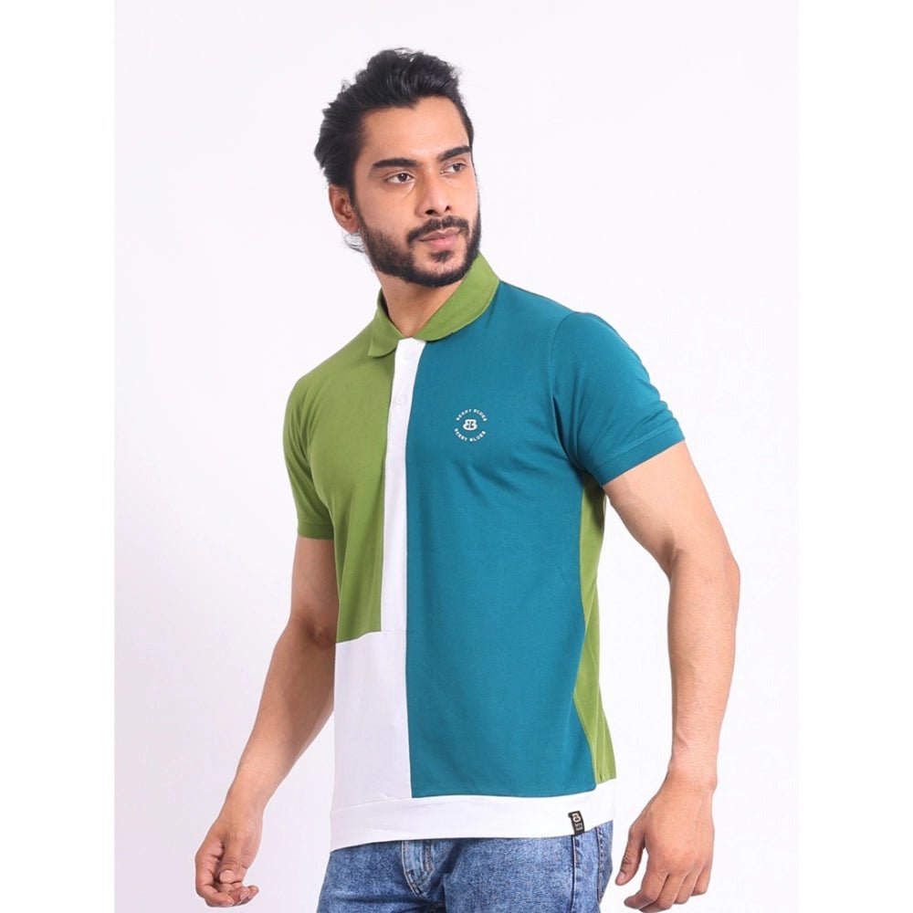 Men's Casual Cotton Printed Polo Neck Half Sleeve T-Shirt (Multicolor) - Image 6
