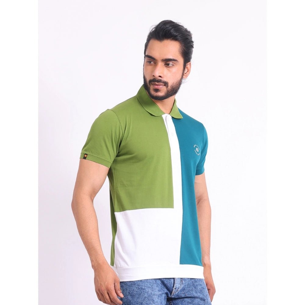 Men's Casual Cotton Printed Polo Neck Half Sleeve T-Shirt (Multicolor) - Image 5
