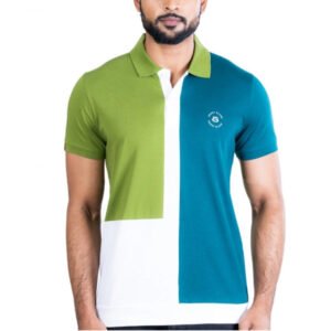 Men's Casual Cotton Printed Polo Neck Half Sleeve T-Shirt (Multicolor)