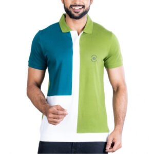 Men's Casual Cotton Printed Polo Neck Half Sleeve T-Shirt (Multicolor)
