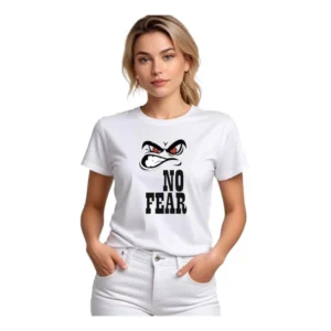 Polyester Solid Printed Round Neck Half Sleeve T-shirt (White)