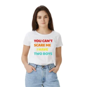 Polyester Solid Printed Round Neck Half Sleeve T-shirt (White)