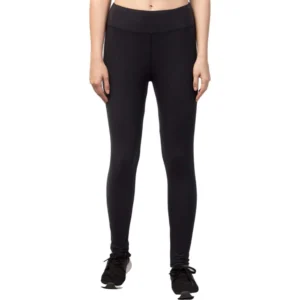 Polyester Solid Ankle Length High-Rise Tights (Black)