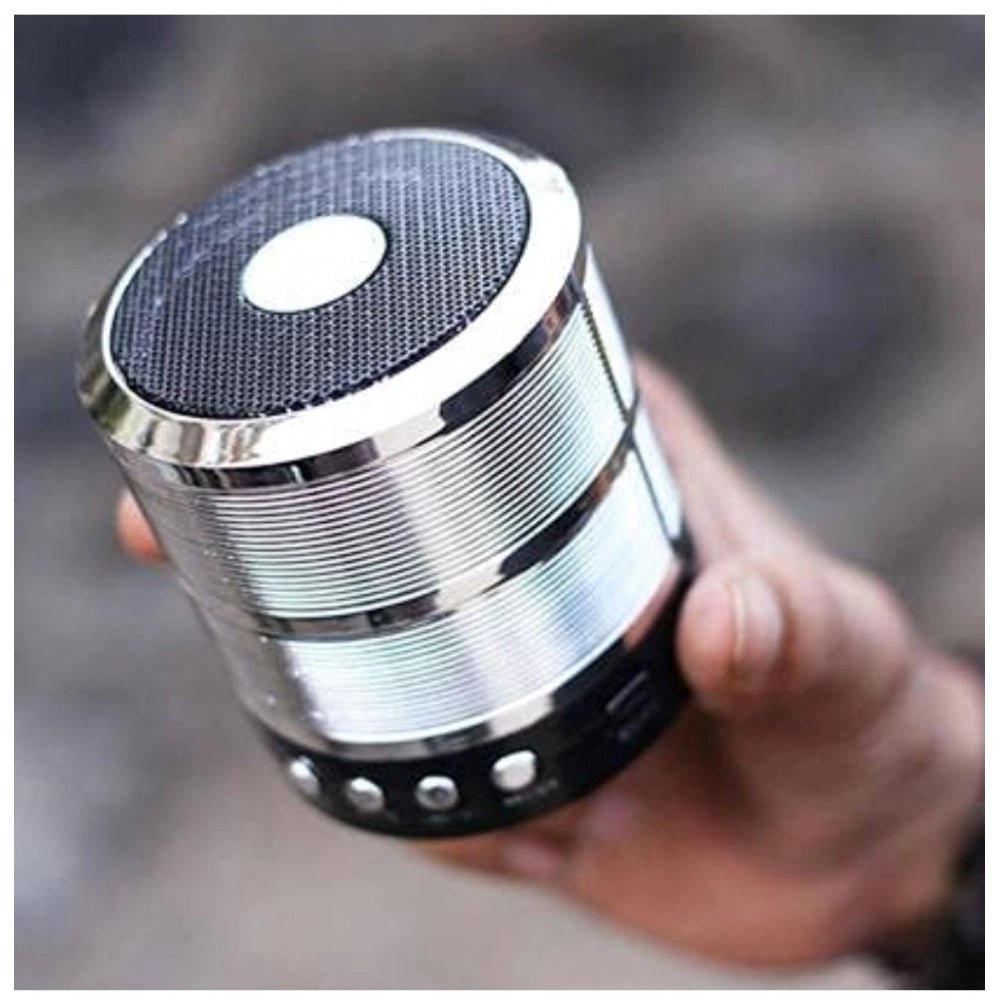 Plastic Rubber Wireless WS887 Bluetooth Speaker (Silver) - Image 3