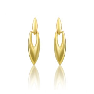 Women's brassNew Gold Tone Polish Mini Office Earrings (Gold Plated)