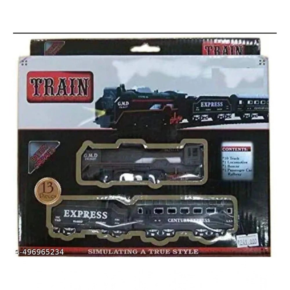 Plastic Amazing Musical Classic Toy Train 13Pcs Toy Set (Multicolor) - Image 4