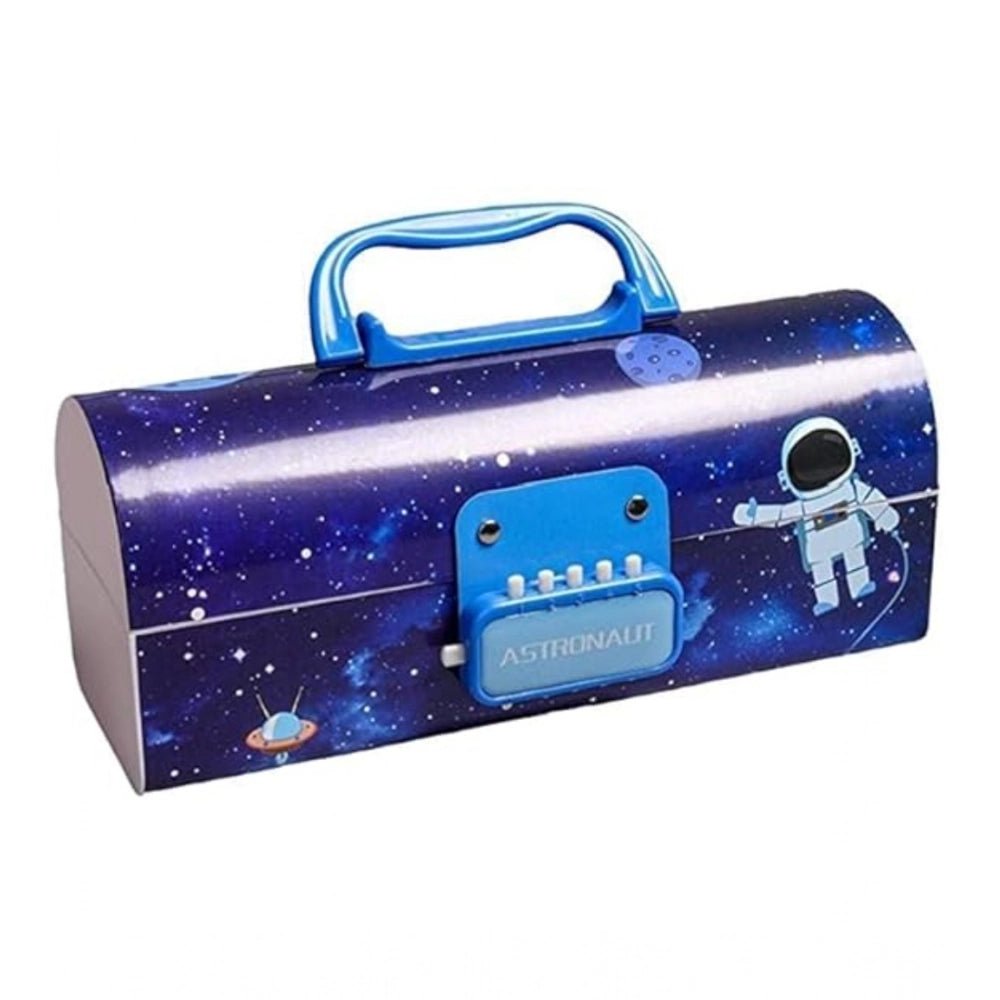 Plastic Pen, Pencil Box Suitcase Style Password Lock (Multicolor ) - Image 2