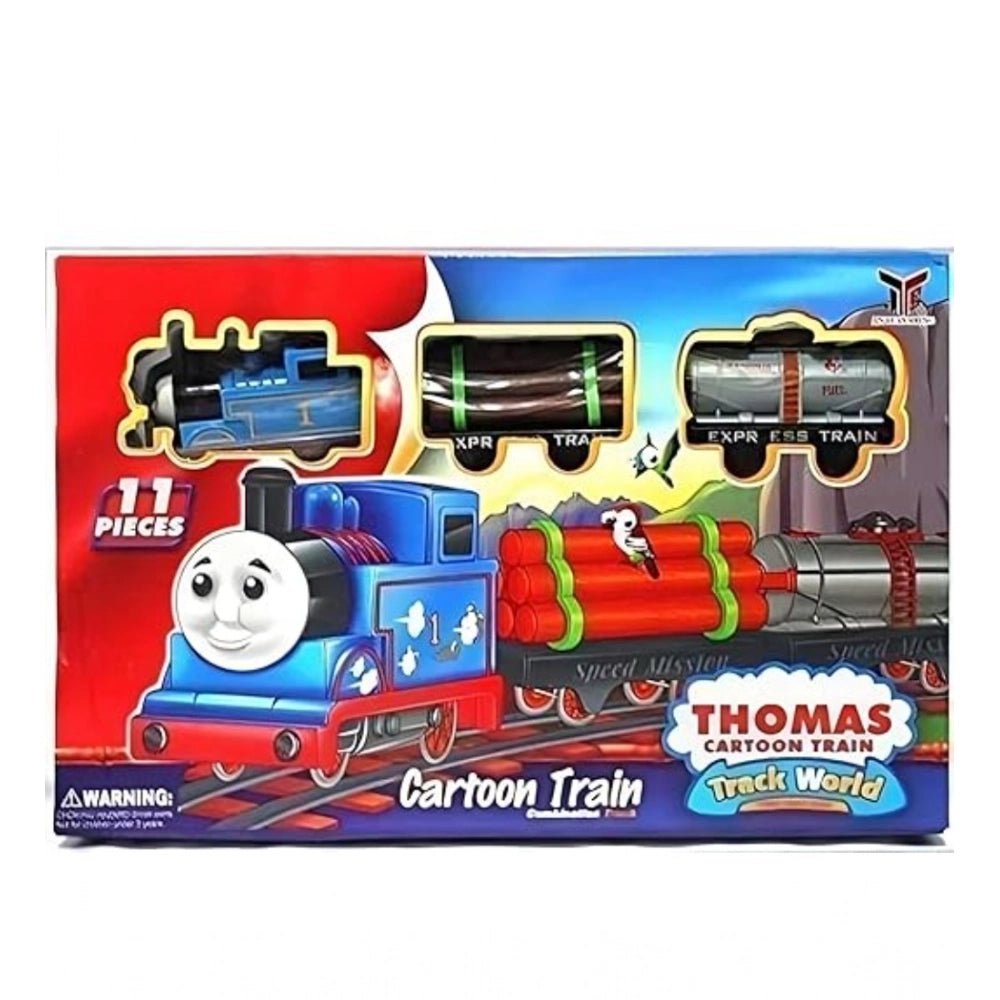 Plastic Thomas Express Train 11Pcs Toy Set With Tracks (Multicolor) - Image 4