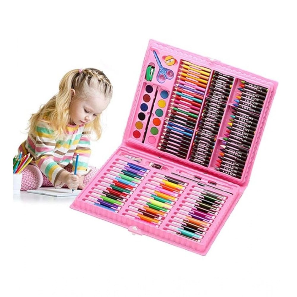 Plastic Deluxe Art Drawing Set For Kids Drawing And Painting 150Pcs Set (Multicolor) - Image 2