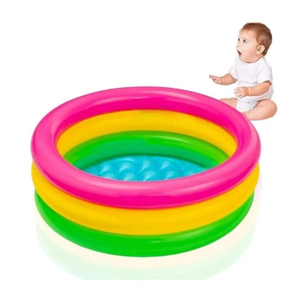 Plastic Bath Tub With Pump 3 Ft Round For Kids (Multicolor ) - Image 2