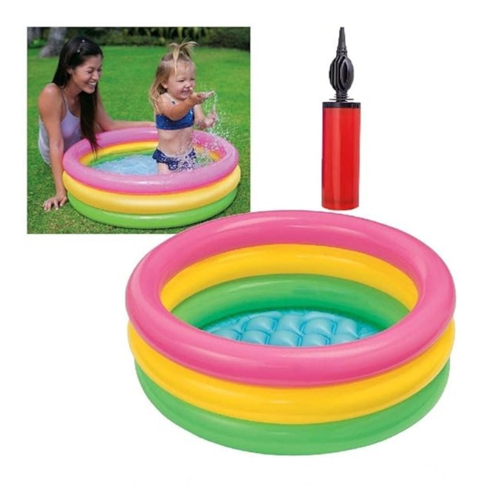 Plastic Bath Tub With Pump 2 Ft Round For Kids (Multicolor ) - Image 4
