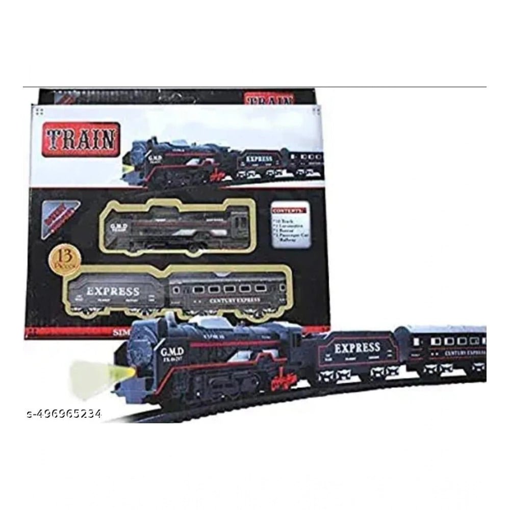 Plastic Amazing Musical Classic Toy Train 13Pcs Toy Set (Multicolor) - Image 2