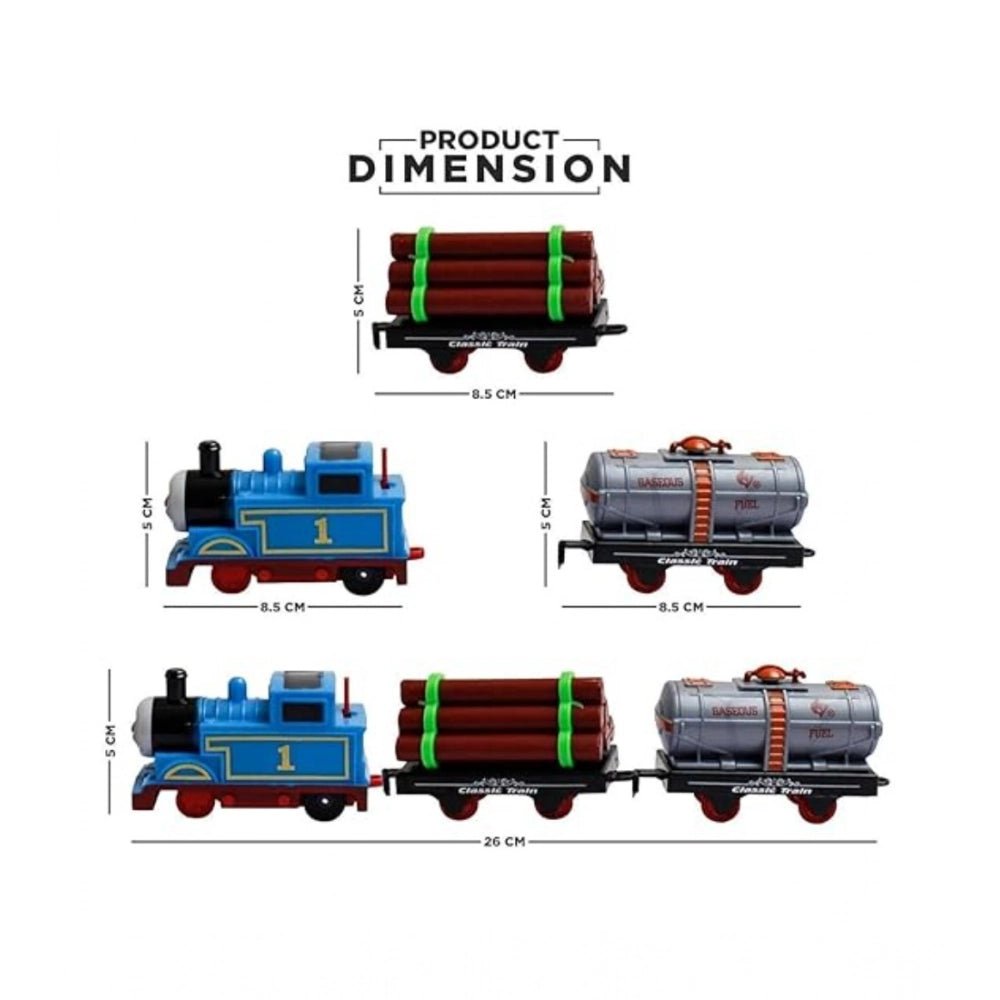 Plastic Thomas Express Train 11Pcs Toy Set With Tracks (Multicolor) - Image 2