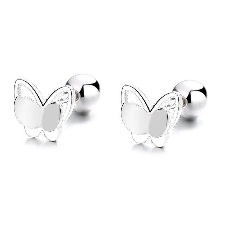 925 Sterling Silver Sweet Double Butterfly Thread Stud Earrings - Image 2