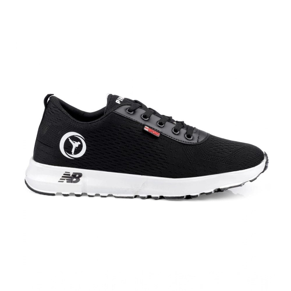 Men's Casual Mesh Lace-ups Casual Shoes (Black) - Image 3