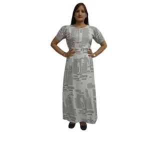 Casual Crepe Half Sleeves Dress (White)