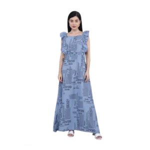 Casual Crepe Sleeveless Dress (Grey)