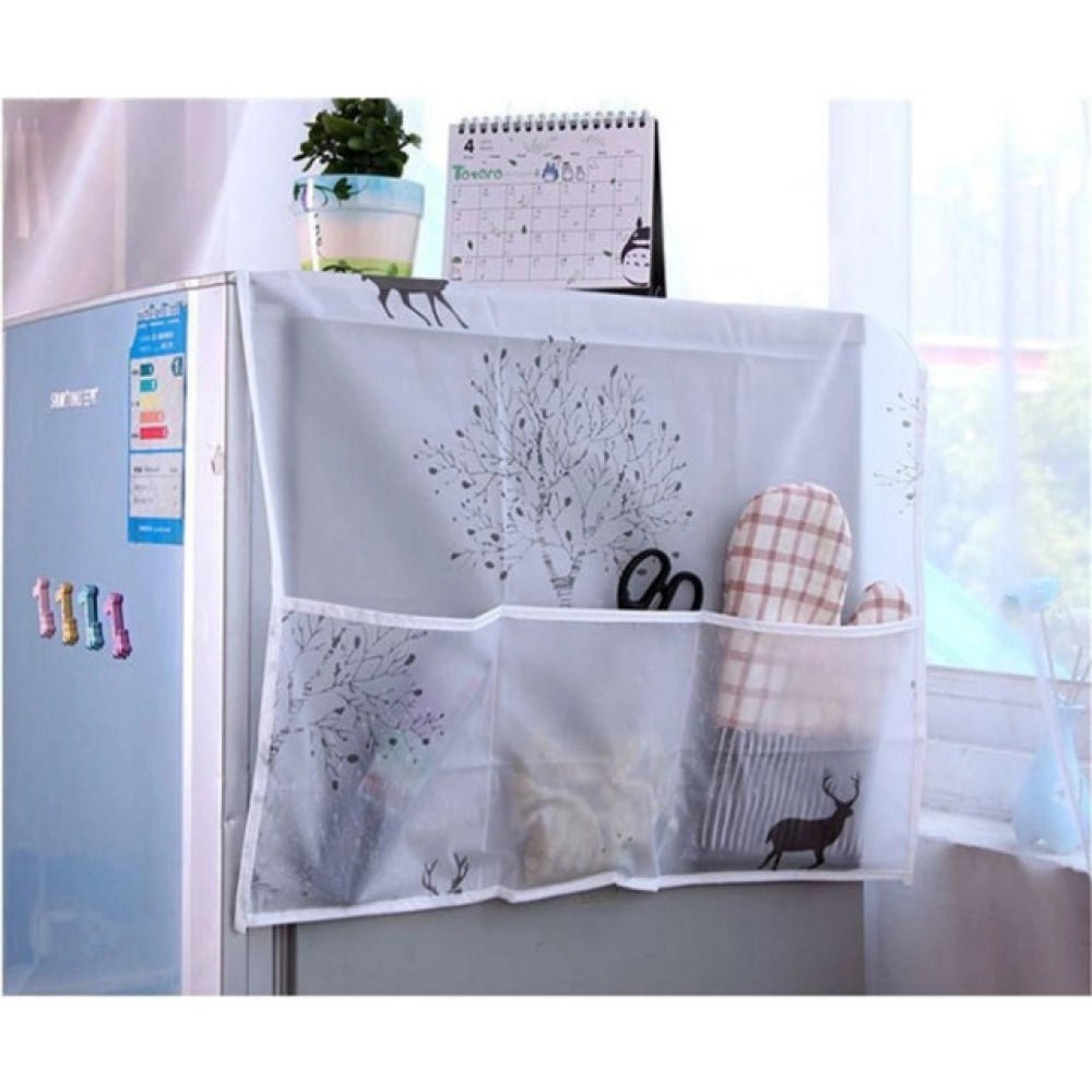 Refrigerator & Microwave Oven Cover – Dustproof, Waterproof, and Heat-Resistant Protective Organizer (Color: Assorted ) - Image 2