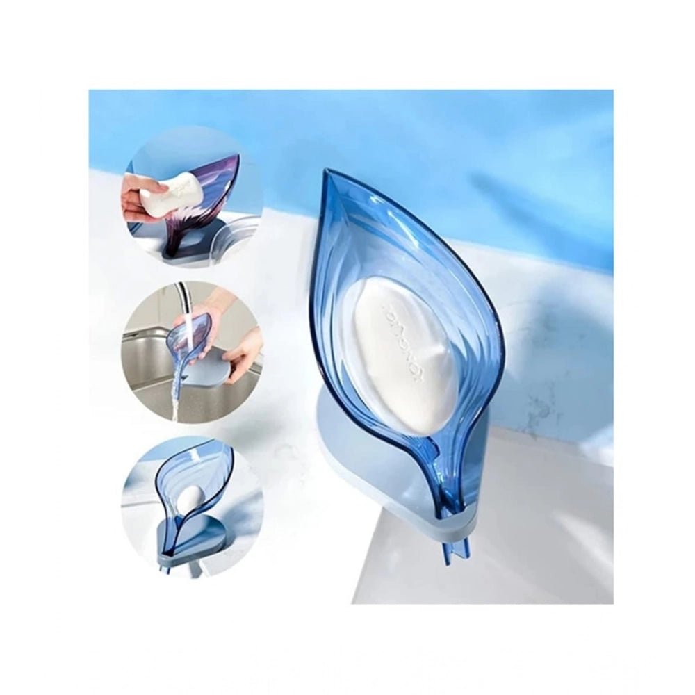 Pack Of 2_Leaf-Shaped Soap Holder – Stylish Bathroom Soap Dish (Color: Assorted ) - Image 2