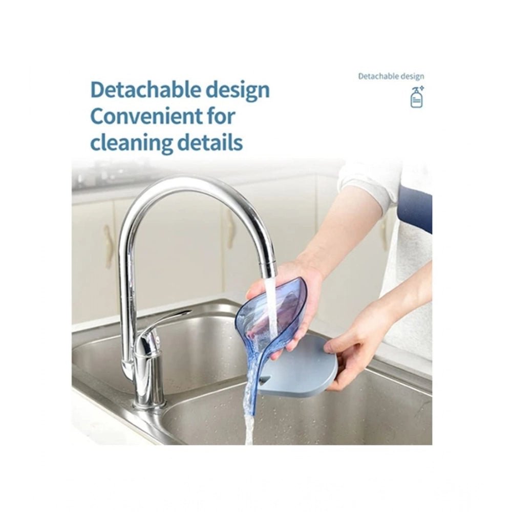 Pack Of 2_Leaf-Shaped Soap Holder – Stylish Bathroom Soap Dish (Color: Assorted ) - Image 4
