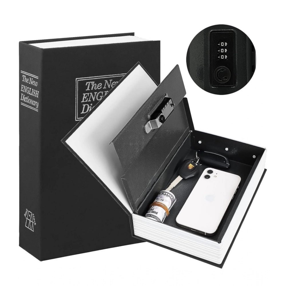 Secret Book Safe with Number Locker (Black) - Image 4