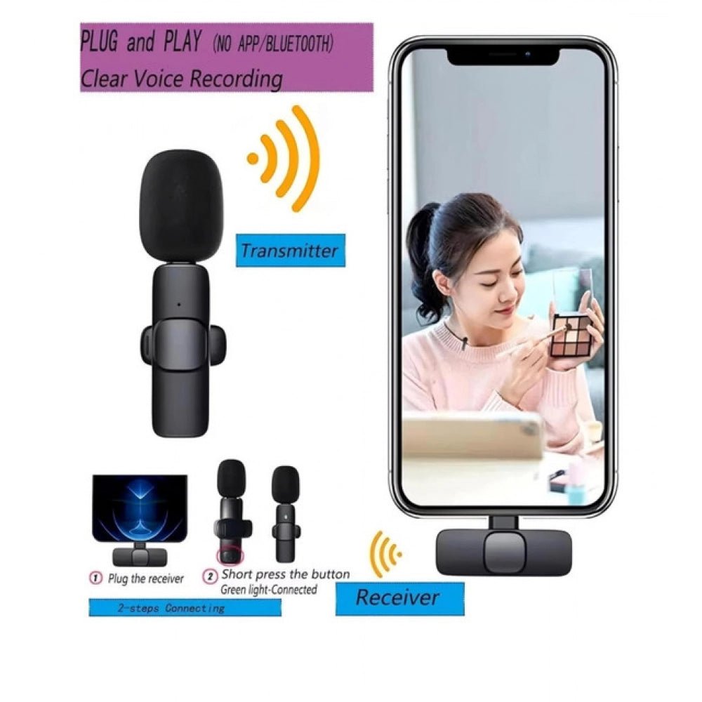 Plastic K9 Microphone, Digital Mini Portable Recording Clip Mic with Receiver (Single Piece) - Image 3