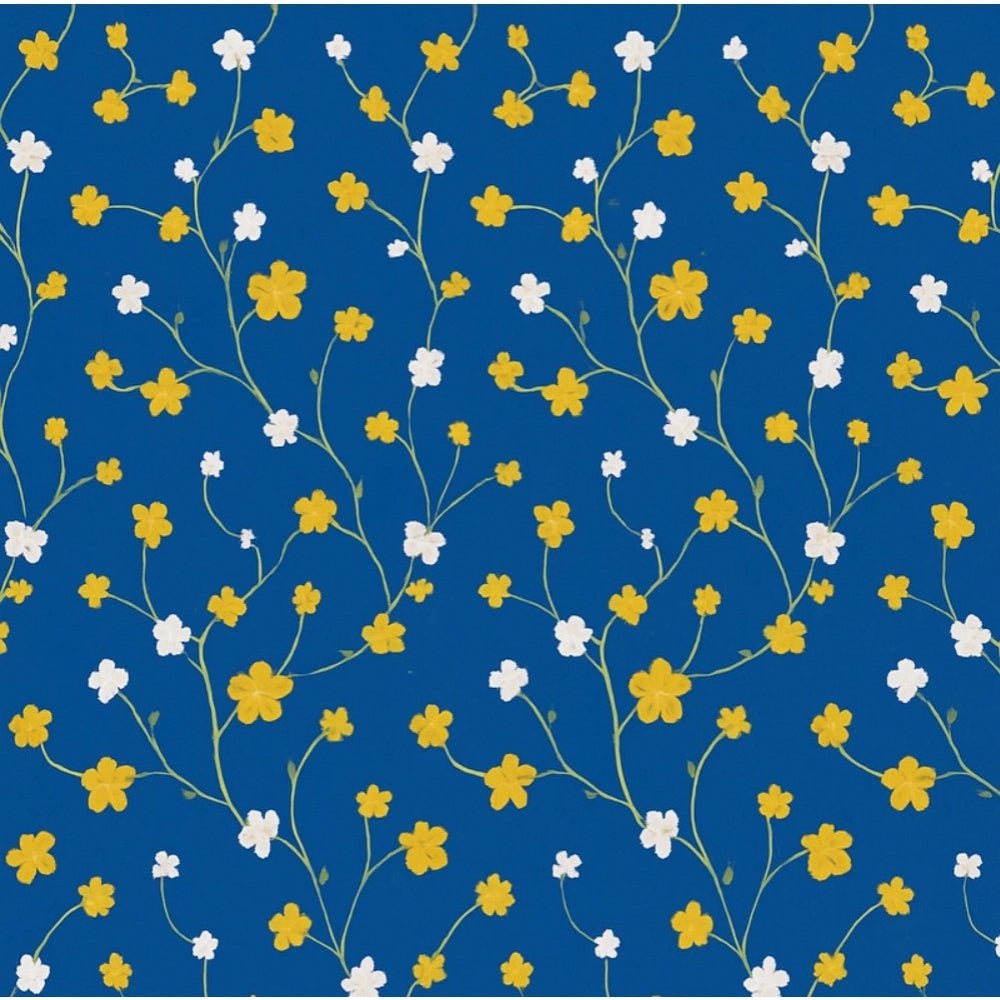 Microfiber Floral Printed Single Bedsheet with 1 Pillow Cover (Blue) - Image 2