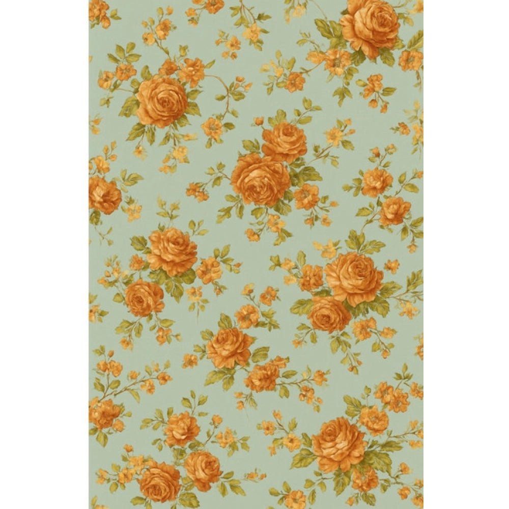 Microfiber Floral Printed Single Bedsheet with 1 Pillow Cover (Beige) - Image 2