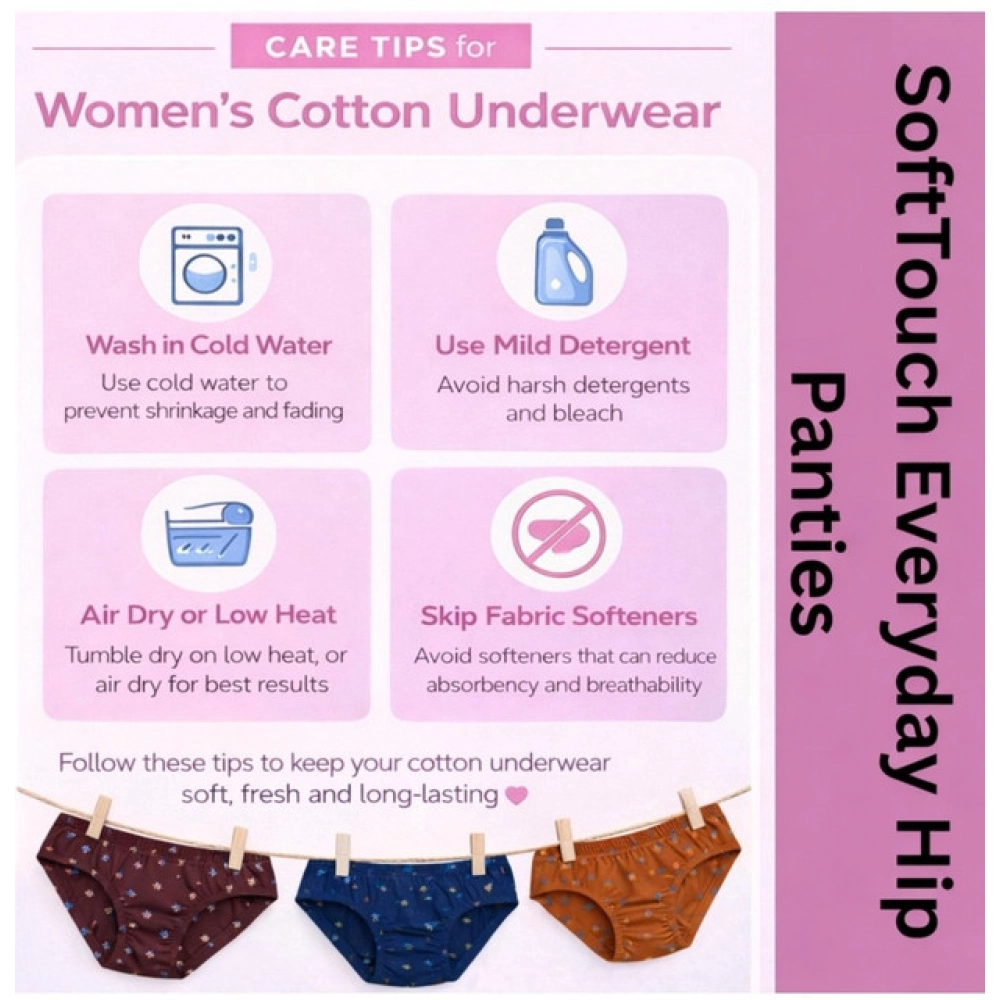 Pack of_6 Women's Cotton Printed Hipster Panty (Multicolor) - Image 5