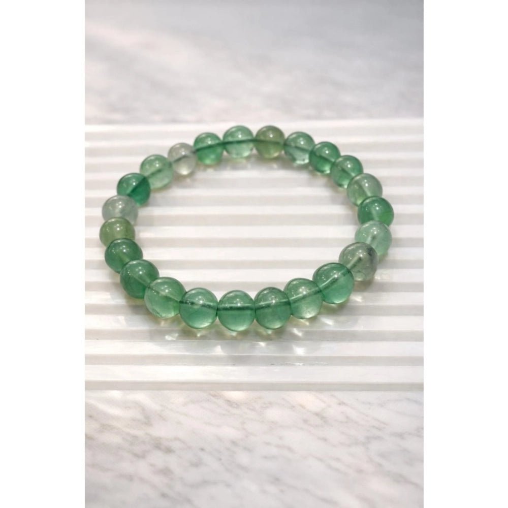 Natural Crystal 8mm Fluorite Bracelet (Green) - Image 2