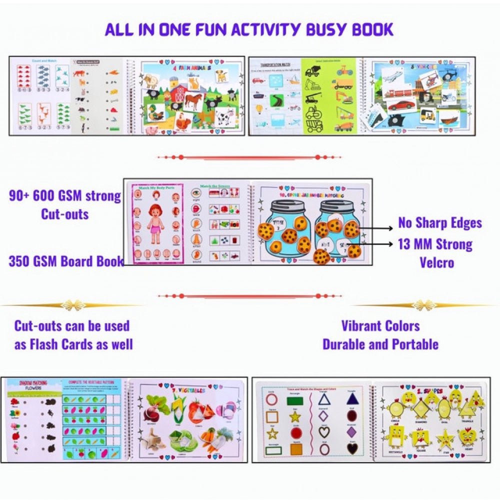 My First Busy Book – Fun And Educational Activity Kit for Kids (2-4 Years, Multicolor) - Image 2