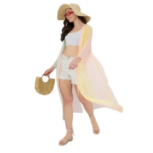 Georgette Ombre Short Sleeve Shrug (Multicolor)