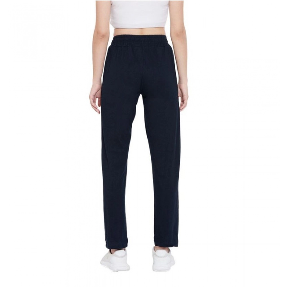 Cotton Solid Elasticated Track Pants (Navy) - Image 2