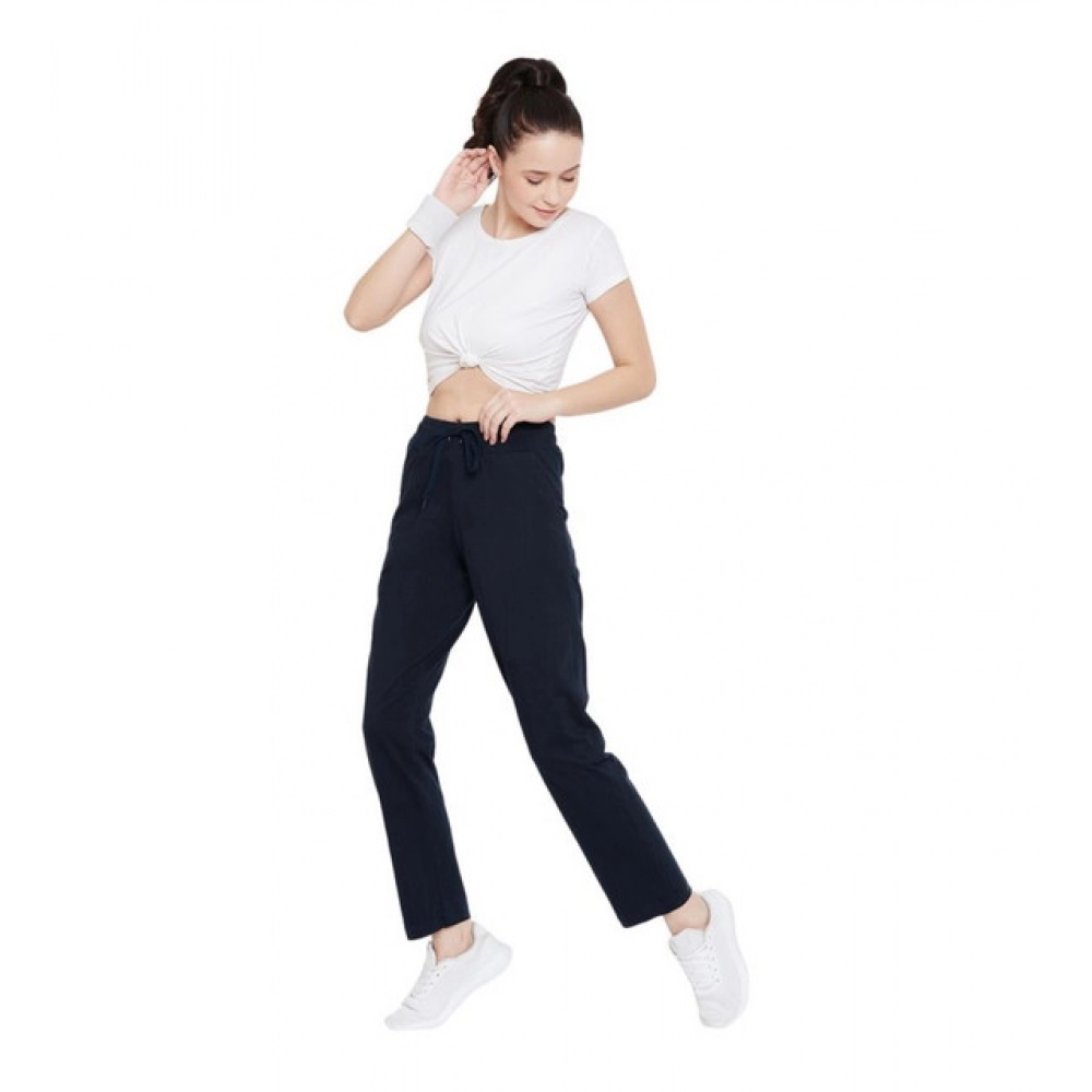Cotton Solid Elasticated Track Pants (Navy) - Image 3
