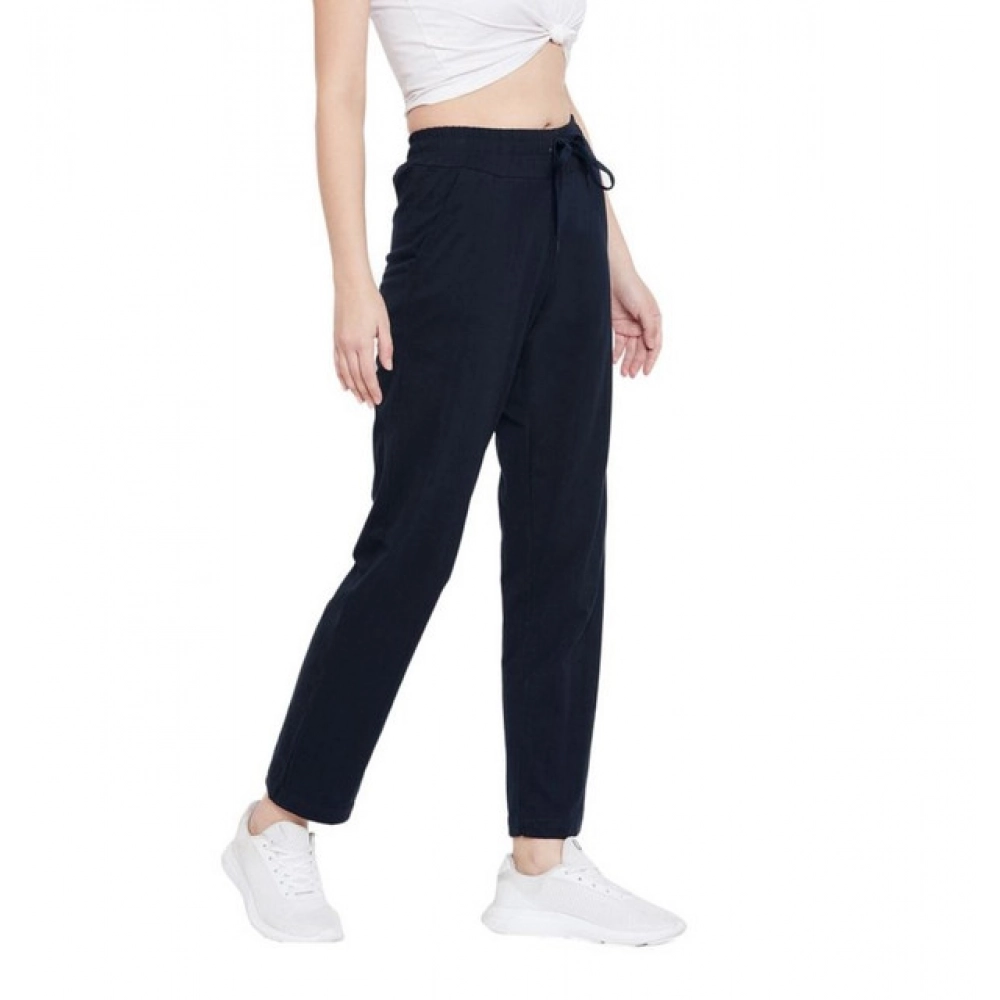 Cotton Solid Elasticated Track Pants (Navy) - Image 5