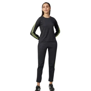 Cotton Solid Long Sleeves Tracksuit (Dark Grey - Green)