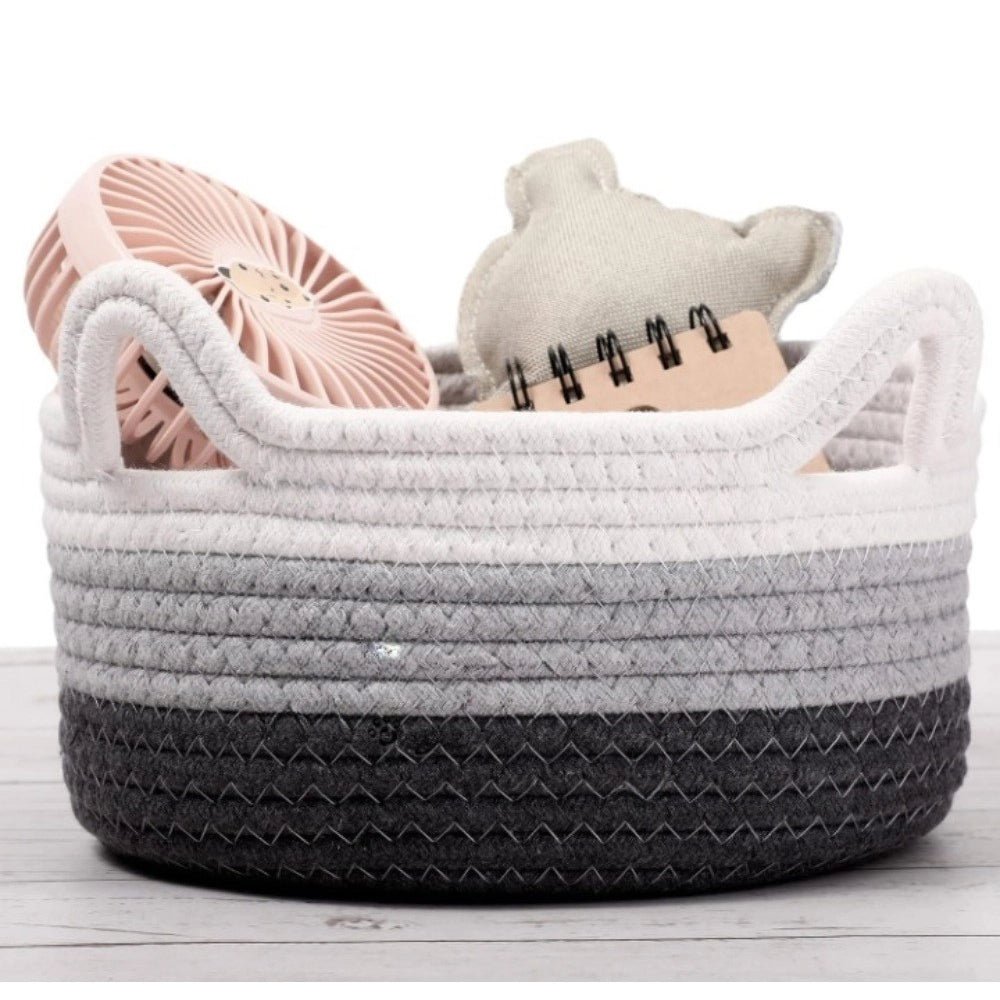 Cotton Pack Of_1 Cat Basket 8x4 Inch Storage Basket For Clothes (Multicolor) - Image 2