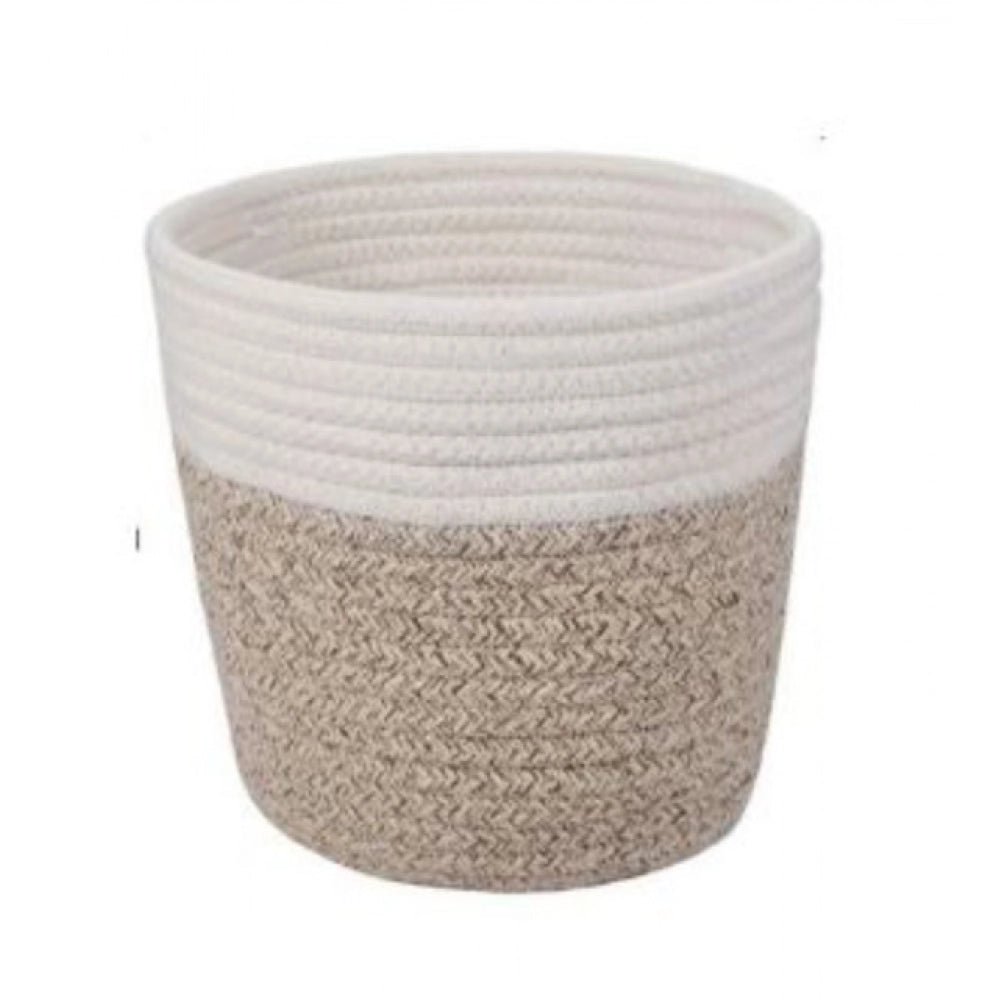 Cotton Flower Pot With Out Lid (White-Kidi) - Image 2