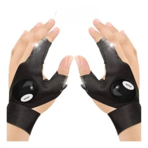 Generic Pack of 2 LED Flashlight Gloves (Black)