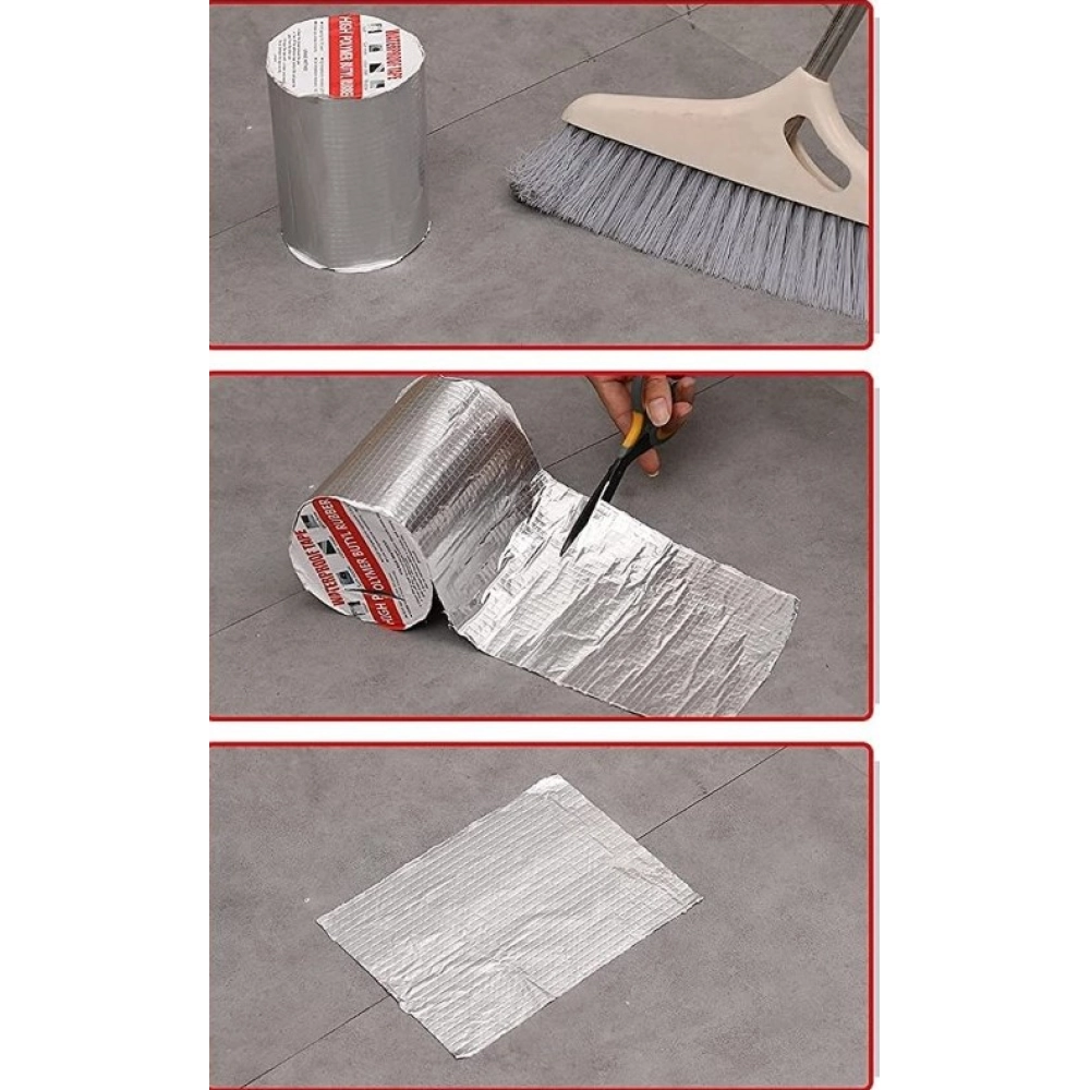 Generic Pack of 2 Aluminium Waterproof Foil Tape 4 Inch (Silver) - Image 4
