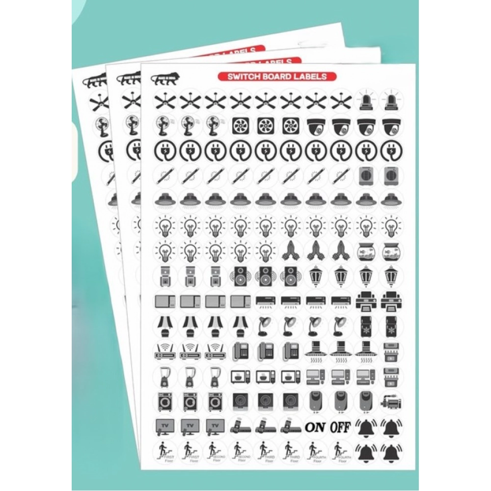 Generic Pack of 3 Switch Board Sticker (Black) - Image 2