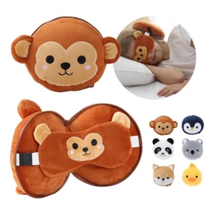 Generic Travel Pillow Set with Eye Mask (Multicolor)